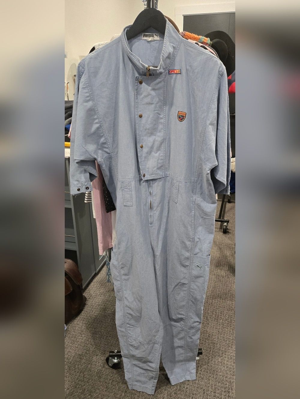 Puma Light Blue Boiler-Style Jumpsuit